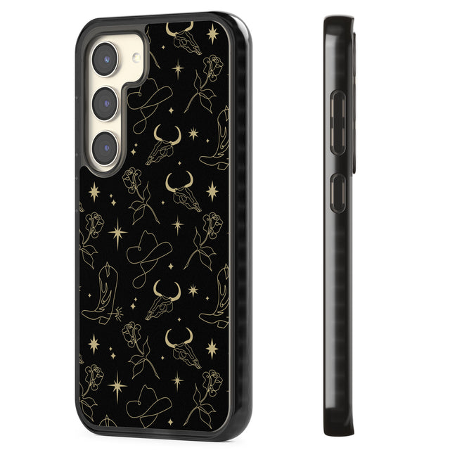 Celestial West Pattern Impact Phone Case for Samsung Galaxy S24, Samsung Galaxy S23, Samsung Galaxy S22