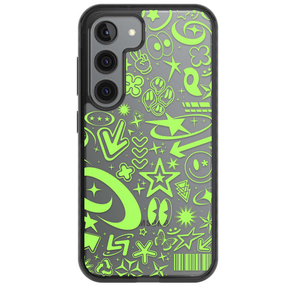 Neon Green Y2K Pattern