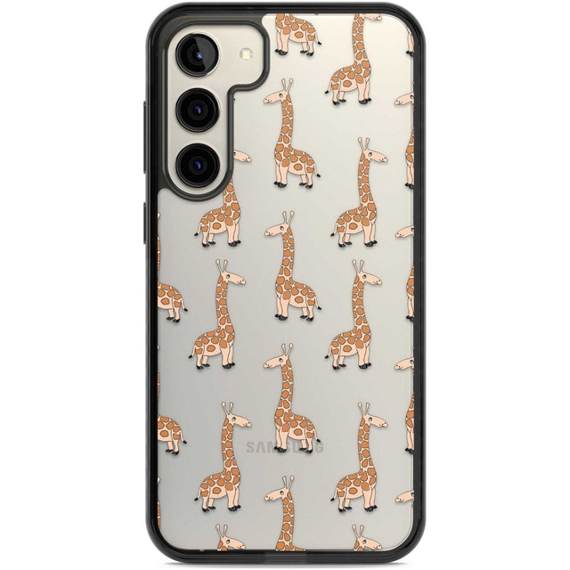 Cute Giraffe Pattern Clear Phone Case Samsung S22 Plus / Black Impact Case,Samsung S23 Plus / Black Impact Case Blanc Space