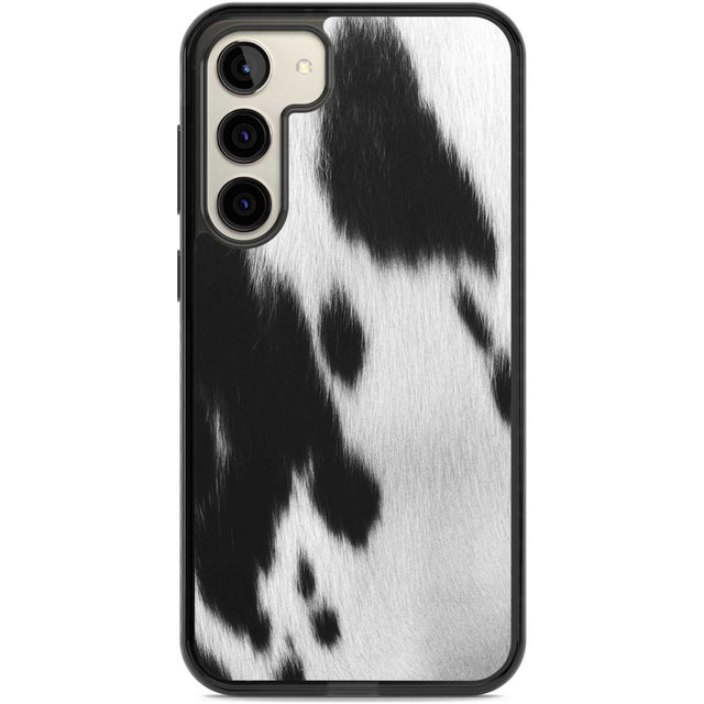 Designer Fashion Cowhide Phone Case Samsung S22 Plus / Black Impact Case,Samsung S23 Plus / Black Impact Case Blanc Space
