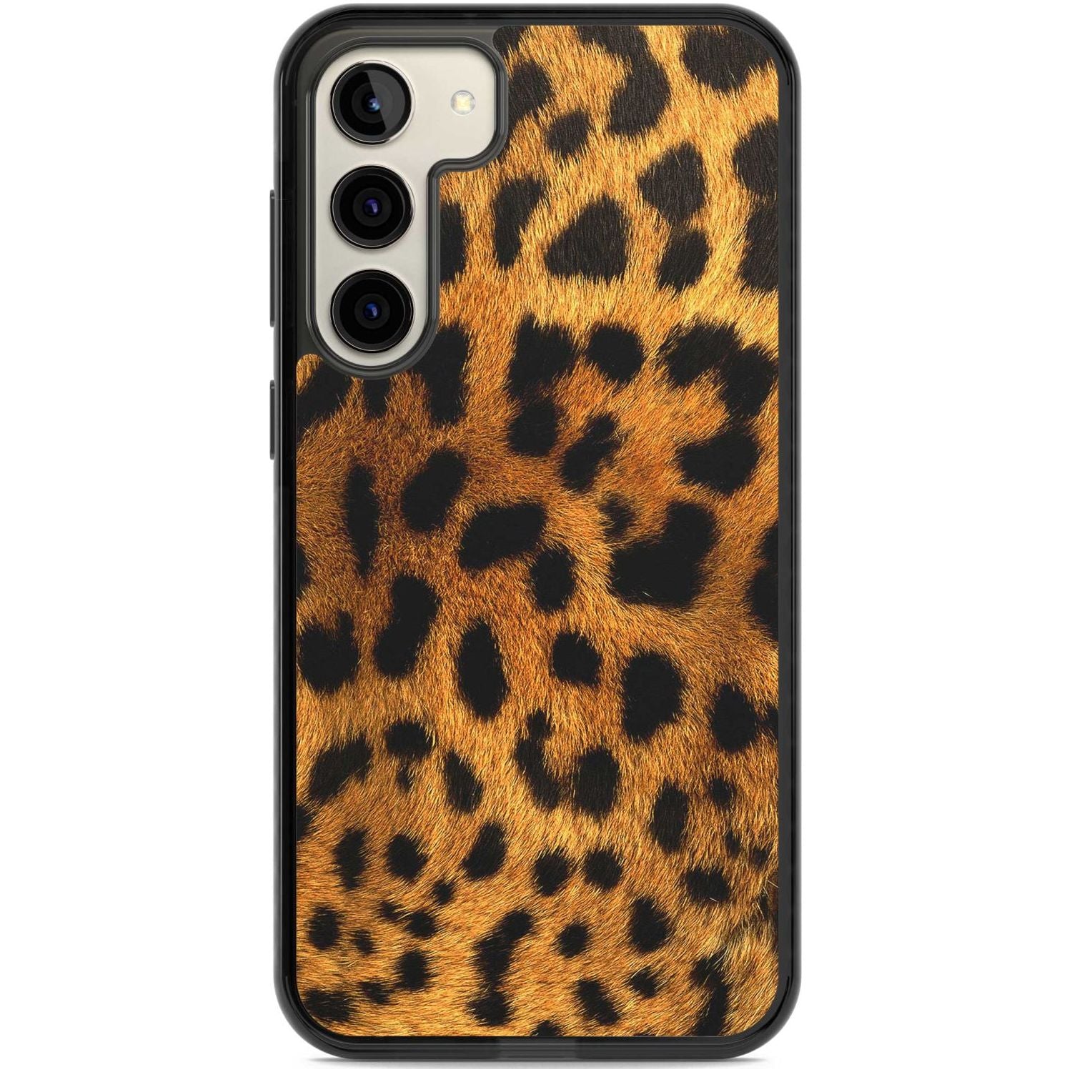 Leopard Print Phone Case Samsung S22 Plus / Black Impact Case Blanc Space