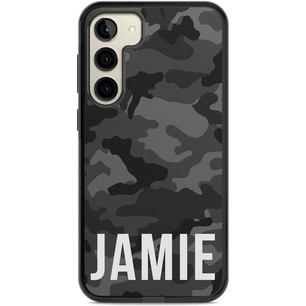Personalised Black Camo Name Horizontal