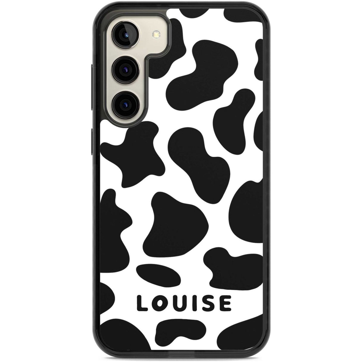 Personalised Cow Print Custom Phone Case Samsung S22 Plus / Black Impact Case,Samsung S23 Plus / Black Impact Case Blanc Space