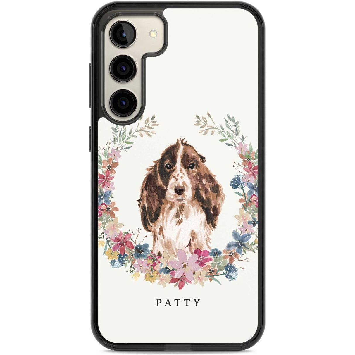 Personalised Brown Cocker Spaniel - Watercolour Dog Portrait Custom Phone Case Samsung S22 Plus / Black Impact Case,Samsung S23 Plus / Black Impact Case Blanc Space