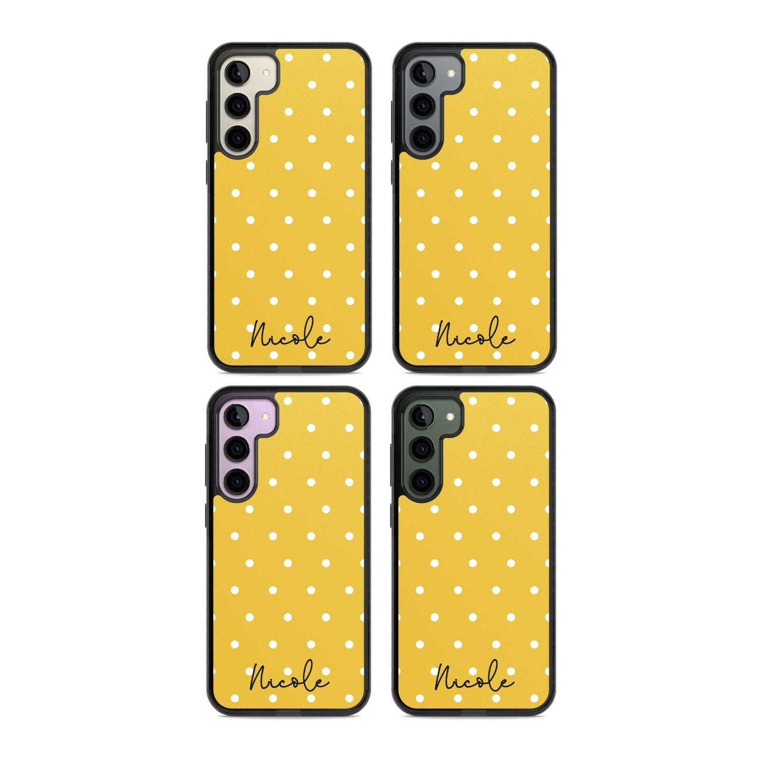 Personalised Yellow Polka Dot Custom Phone Case iPhone 15 Pro Max / Black Impact Case,iPhone 15 Plus / Black Impact Case,iPhone 15 Pro / Black Impact Case,iPhone 15 / Black Impact Case,iPhone 15 Pro Max / Impact Case,iPhone 15 Plus / Impact Case,iPhone 15 Pro / Impact Case,iPhone 15 / Impact Case,iPhone 15 Pro Max / Magsafe Black Impact Case,iPhone 15 Plus / Magsafe Black Impact Case,iPhone 15 Pro / Magsafe Black Impact Case,iPhone 15 / Magsafe Black Impact Case,iPhone 14 Pro Max / Black Impact Case,iPhone 