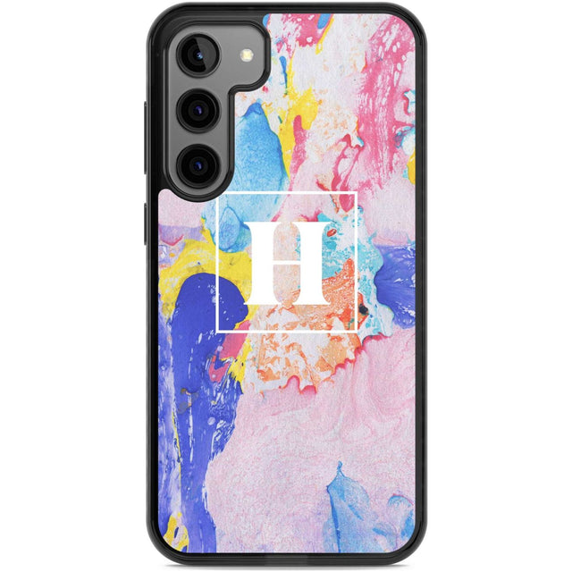 Personalised Mixed Pastels Marbled Paper Custom Phone Case Samsung S22 Plus / Black Impact Case,Samsung S23 Plus / Black Impact Case Blanc Space