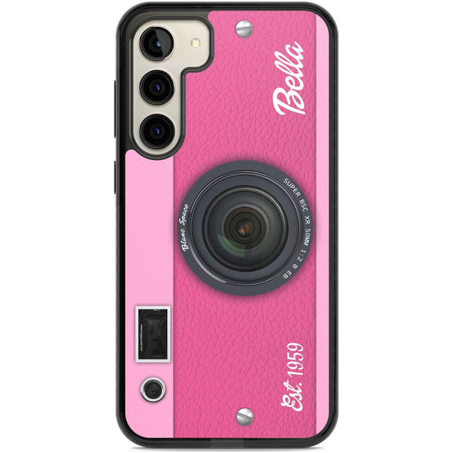 Personalised Pink Dream Camera Custom Phone Case Samsung S22 Plus / Black Impact Case,Samsung S23 Plus / Black Impact Case Blanc Space