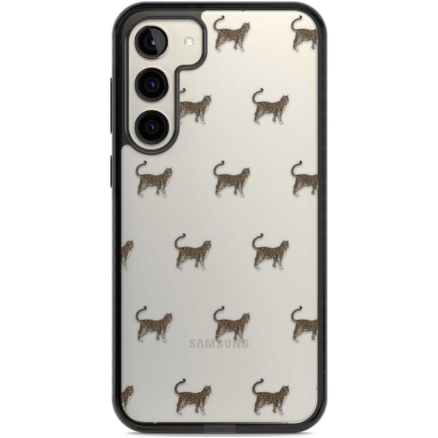 Bengal Cat Pattern Phone Case Samsung S22 Plus / Black Impact Case,Samsung S23 Plus / Black Impact Case Blanc Space