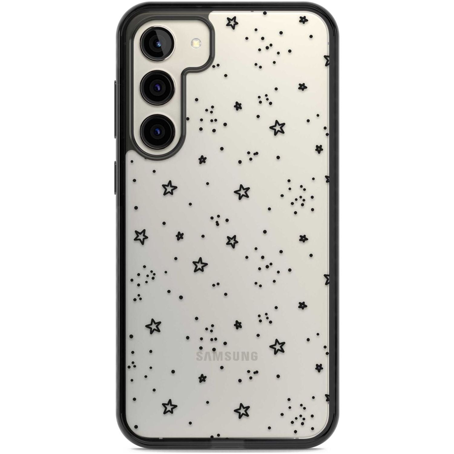 Mixed Stars Phone Case Samsung S22 Plus / Black Impact Case,Samsung S23 Plus / Black Impact Case Blanc Space