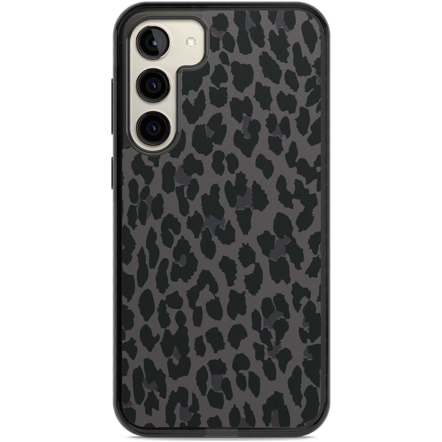 Dark Animal Print Pattern Large Leopard Phone Case Samsung S22 Plus / Black Impact Case,Samsung S23 Plus / Black Impact Case Blanc Space
