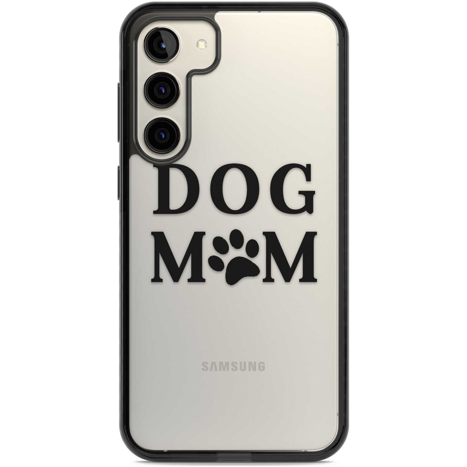 Dog Mom Paw Print Phone Case Samsung S22 Plus / Black Impact Case,Samsung S23 Plus / Black Impact Case Blanc Space
