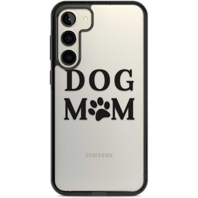 Dog Mom Paw Print Phone Case Samsung S22 Plus / Black Impact Case,Samsung S23 Plus / Black Impact Case Blanc Space