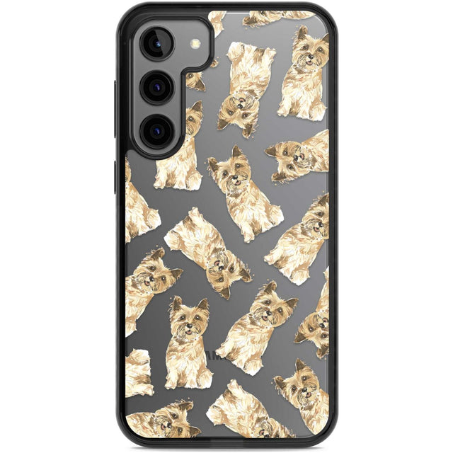 Cairn Terrier Watercolour Dog Pattern Phone Case Samsung S22 Plus / Black Impact Case,Samsung S23 Plus / Black Impact Case Blanc Space