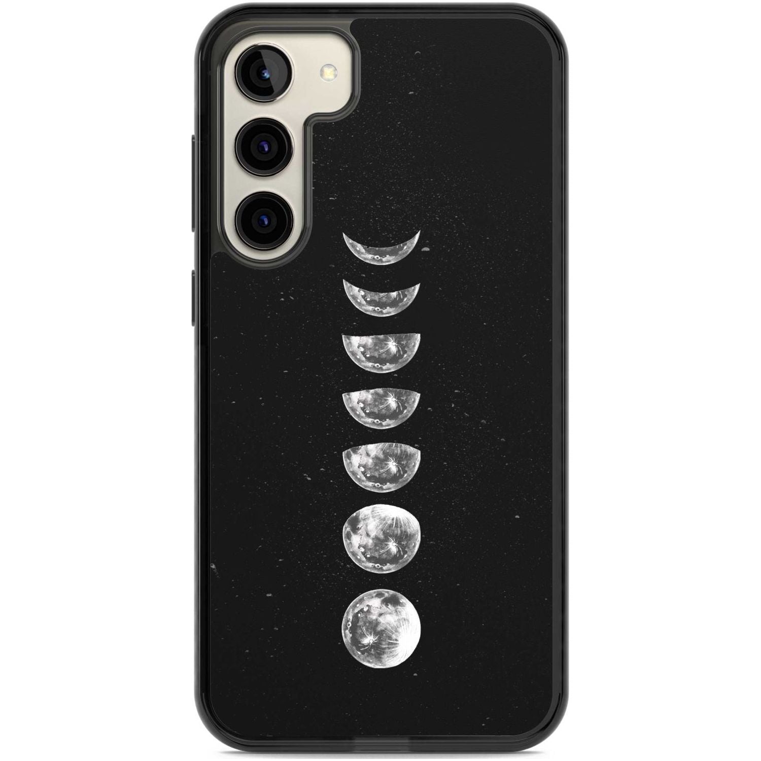 Light Watercolour Moons Phone Case Samsung S22 Plus / Black Impact Case,Samsung S23 Plus / Black Impact Case Blanc Space