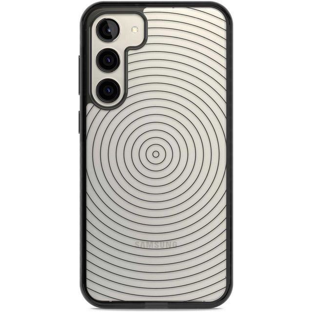 Abstract Lines: Circles Phone Case Samsung S22 Plus / Black Impact Case,Samsung S23 Plus / Black Impact Case Blanc Space