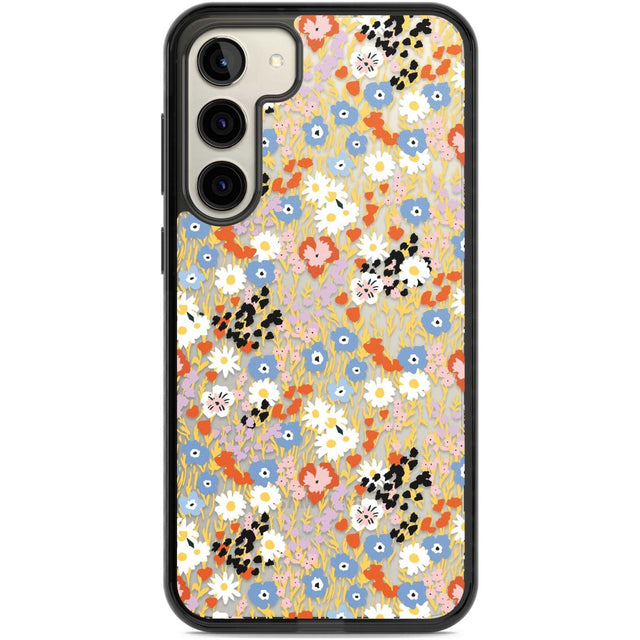 Busy Floral Mix: Transparent Phone Case Samsung S22 Plus / Black Impact Case,Samsung S23 Plus / Black Impact Case Blanc Space
