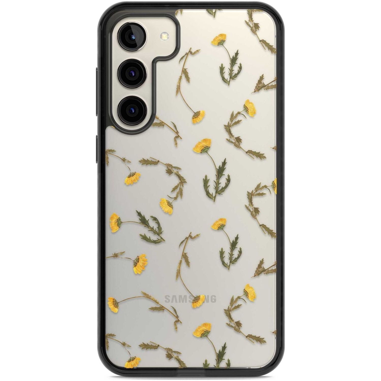Long Stemmed Wildflowers - Dried Flower-Inspired Phone Case Samsung S22 Plus / Black Impact Case,Samsung S23 Plus / Black Impact Case Blanc Space