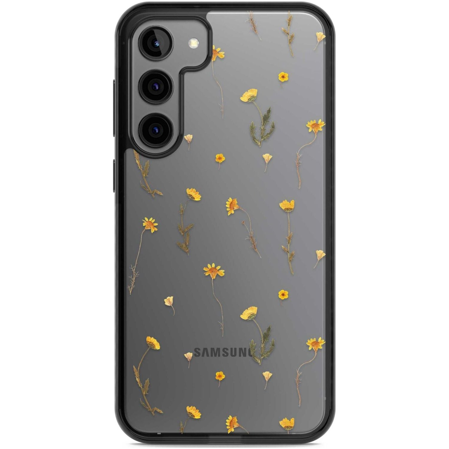 Mixed Yellow Flowers - Dried Flower-Inspired Phone Case Samsung S22 Plus / Black Impact Case,Samsung S23 Plus / Black Impact Case Blanc Space