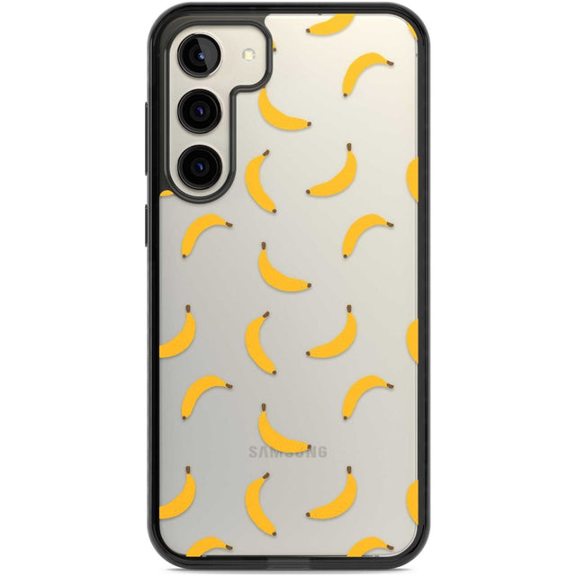 Banana Pattern Phone Case Samsung S22 Plus / Black Impact Case,Samsung S23 Plus / Black Impact Case Blanc Space