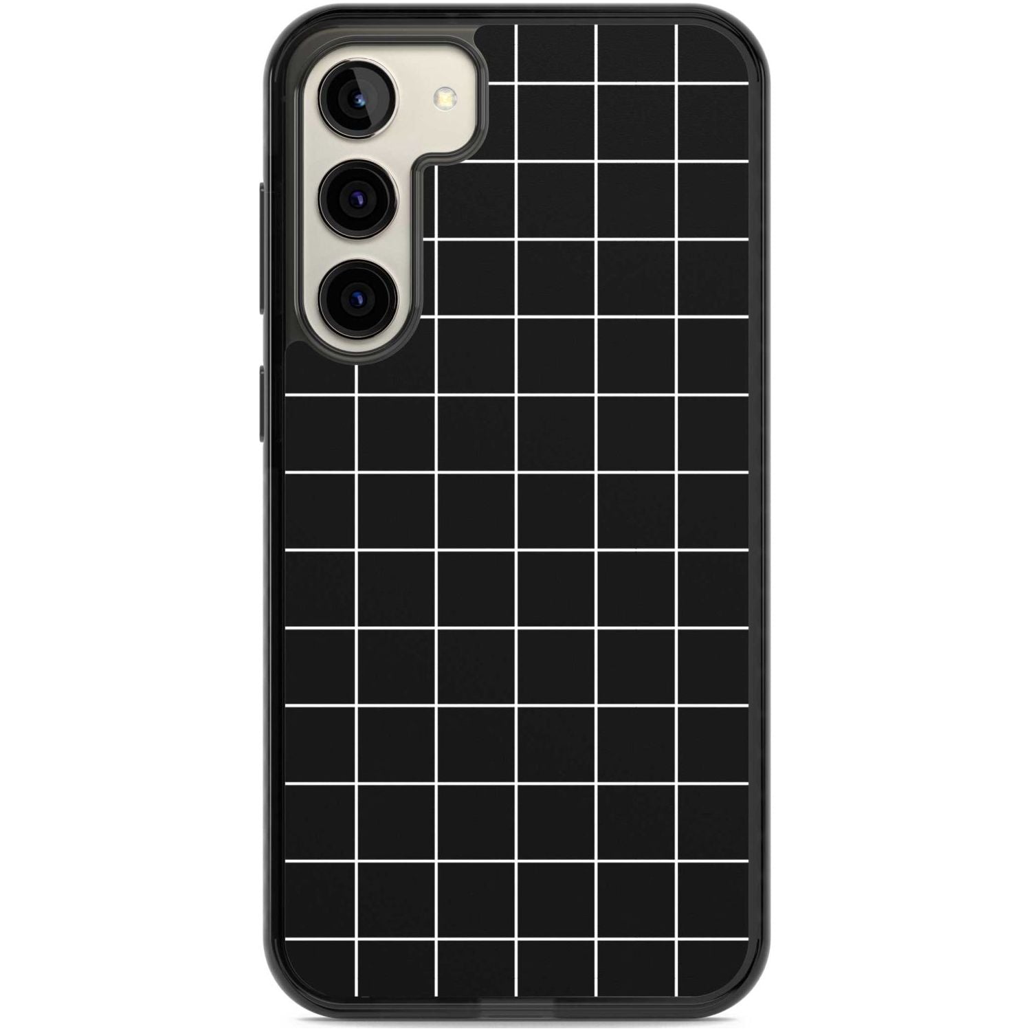 Minimalist Grid Pattern Black