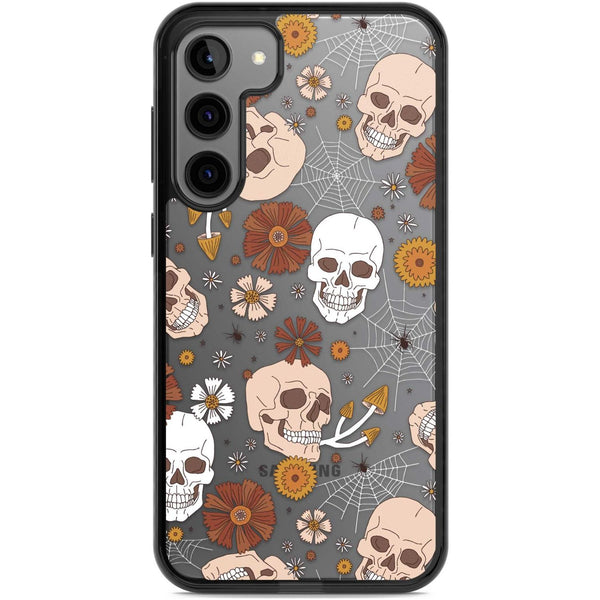 Halloween Skulls And Flowers