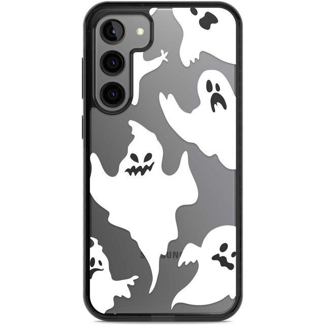 Ghost Pattern Phone Case Samsung S22 Plus / Black Impact Case,Samsung S23 Plus / Black Impact Case Blanc Space