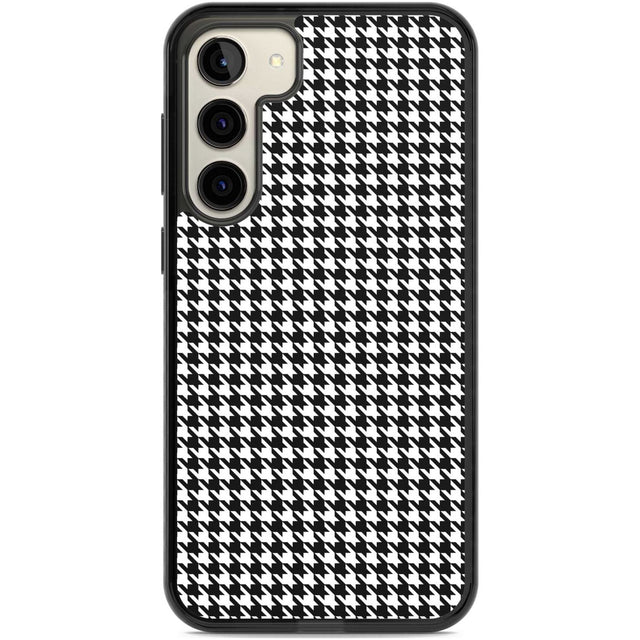 Black Houndstooth Pattern Phone Case Samsung S22 Plus / Black Impact Case,Samsung S23 Plus / Black Impact Case Blanc Space