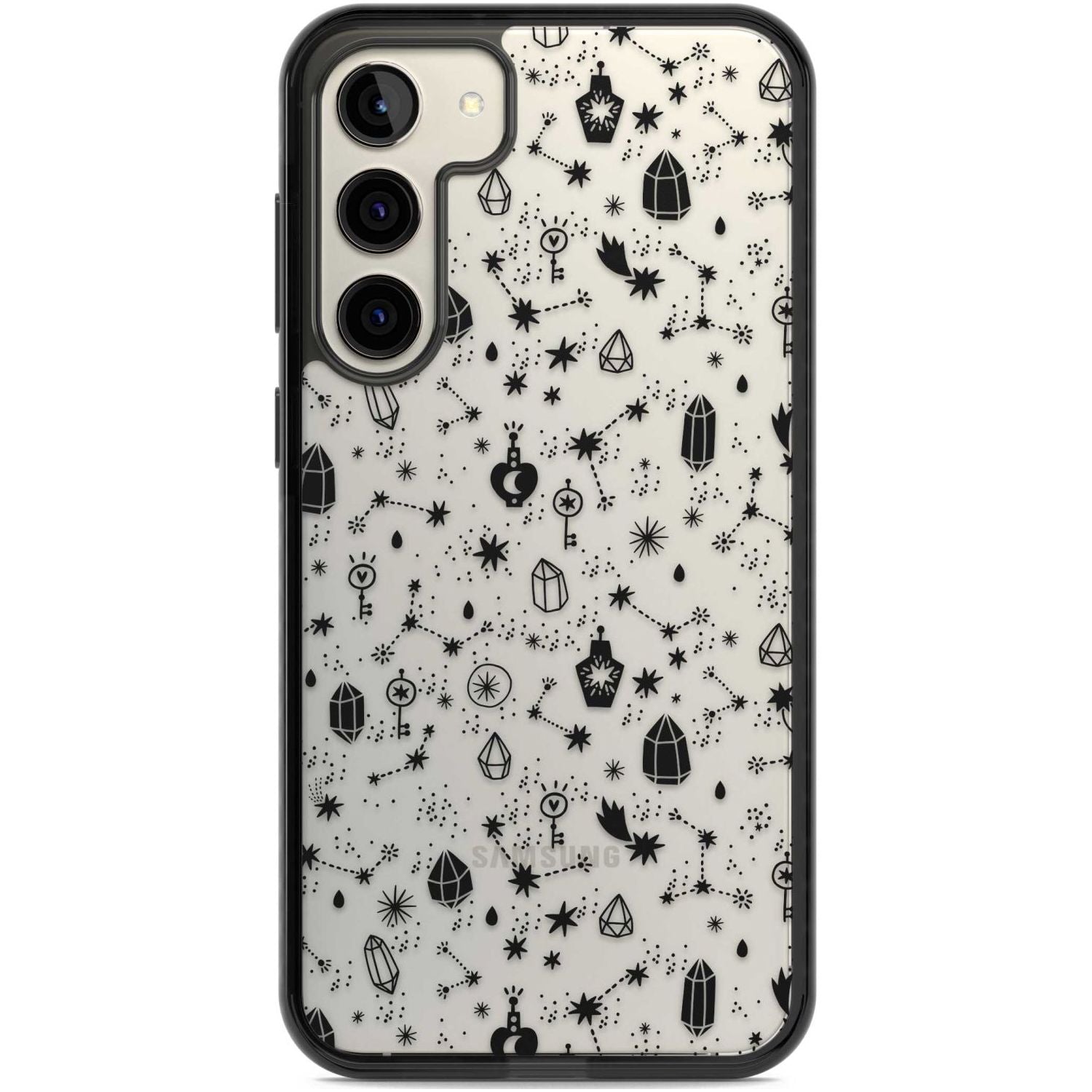 Black Magic Phone Case Samsung S22 Plus / Black Impact Case,Samsung S23 Plus / Black Impact Case Blanc Space