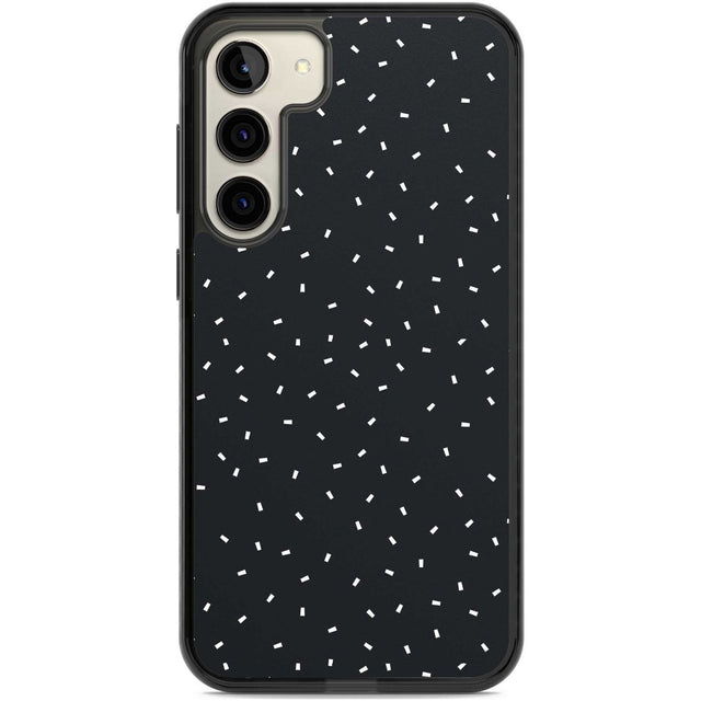Confetti (Black) Phone Case Samsung S22 Plus / Black Impact Case,Samsung S23 Plus / Black Impact Case Blanc Space