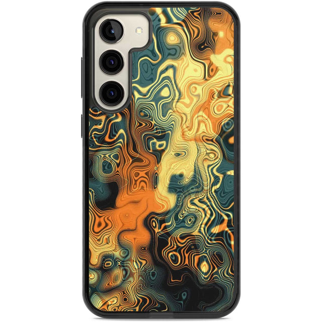 Gold Green Marble Phone Case Samsung S22 Plus / Black Impact Case,Samsung S23 Plus / Black Impact Case Blanc Space