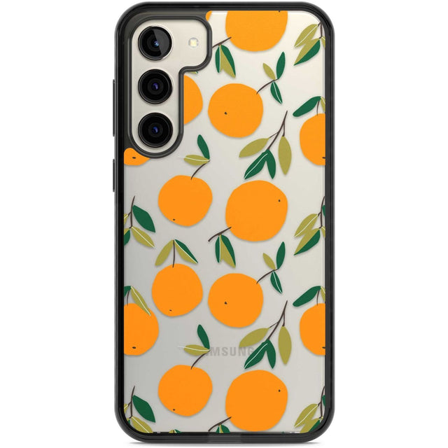 Oranges Pattern Phone Case Samsung S22 Plus / Black Impact Case,Samsung S23 Plus / Black Impact Case Blanc Space