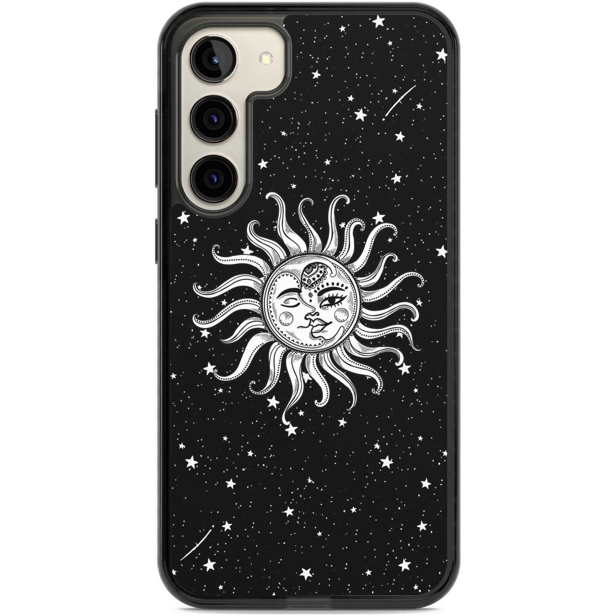 Mystic Sun Moon Phone Case Samsung S22 Plus / Black Impact Case,Samsung S23 Plus / Black Impact Case Blanc Space