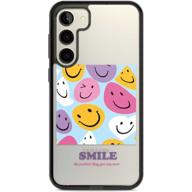A Smile Phone Case Samsung S22 Plus / Black Impact Case,Samsung S23 Plus / Black Impact Case Blanc Space