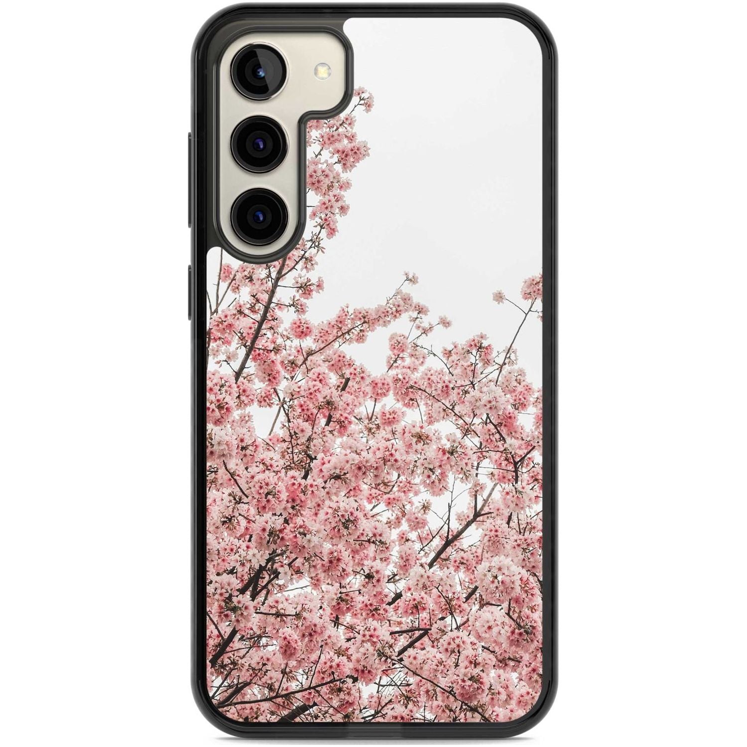 Cherry Blossoms - Real Floral Photographs Phone Case Samsung S22 Plus / Black Impact Case,Samsung S23 Plus / Black Impact Case Blanc Space