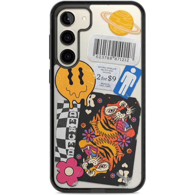 Electric Vibes Phone Case Samsung S22 Plus / Black Impact Case,Samsung S23 Plus / Black Impact Case Blanc Space