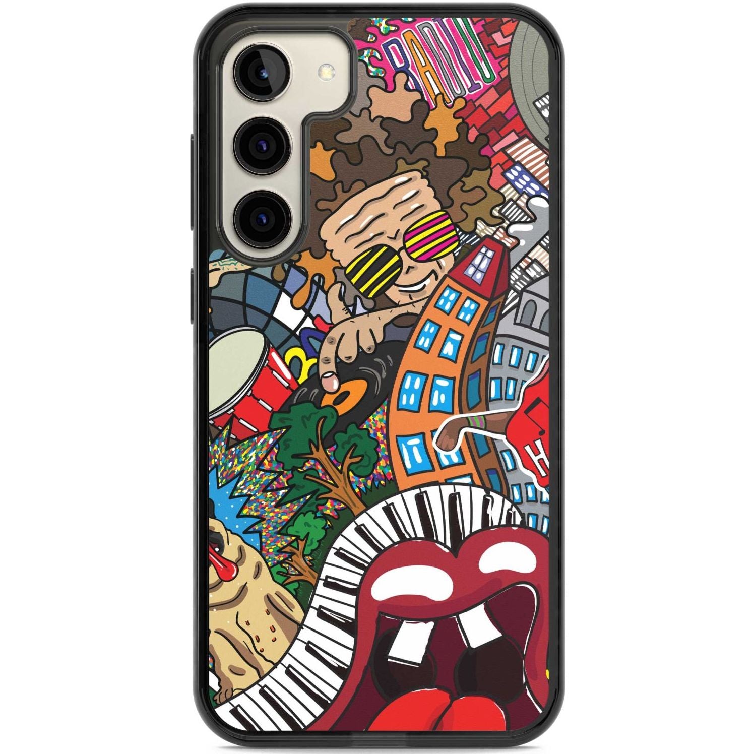 Noise Complaint Phone Case Samsung S22 Plus / Black Impact Case,Samsung S23 Plus / Black Impact Case Blanc Space