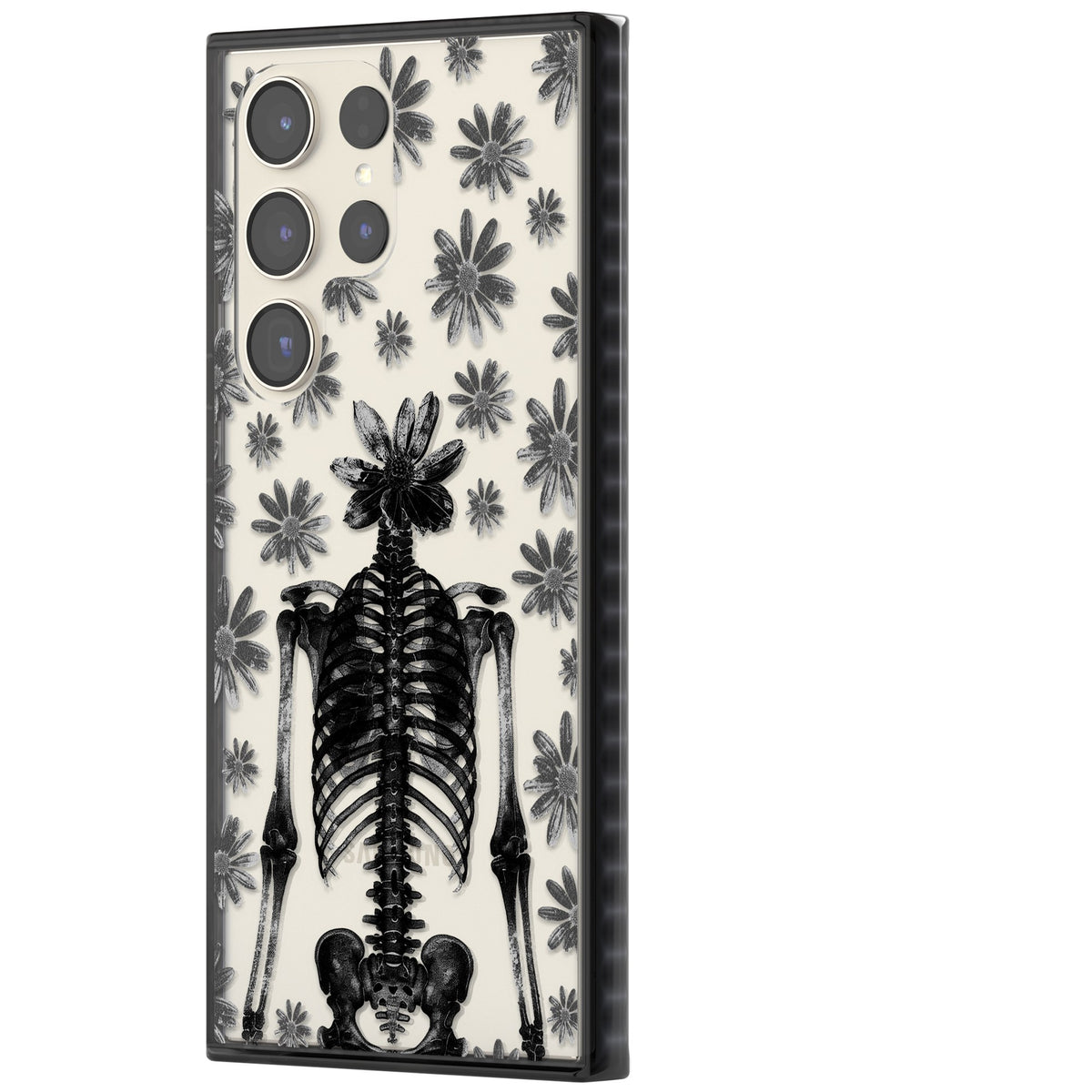 Skeleton Flower Samsung S22 Ultra / Samsung S23 Ultra / Samsung S24 Ultra Impact Black Phone Case side