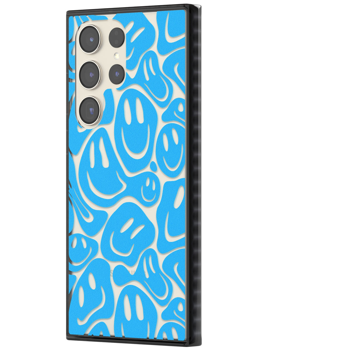 Blue Acid Faces Samsung S22 Ultra / Samsung S23 Ultra / Samsung S24 Ultra Impact Black Phone Case side