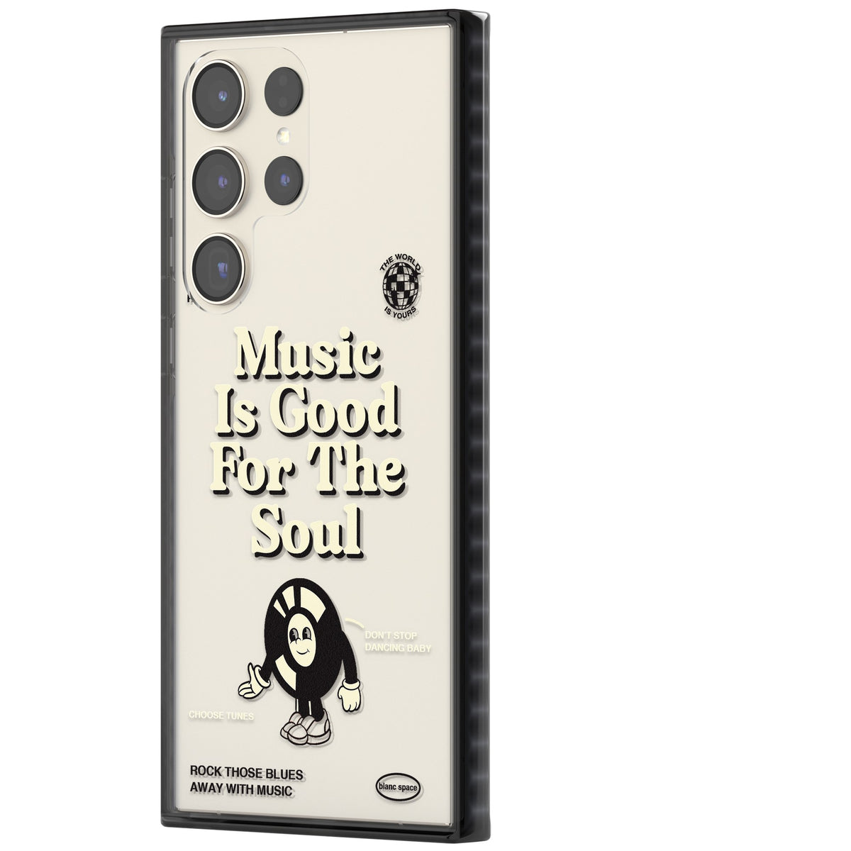 Music Is Good For The Soul Samsung S22 Ultra / Samsung S23 Ultra / Samsung S24 Ultra Impact Black Phone Case side