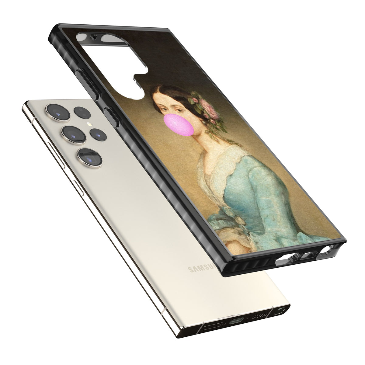 Duchess Bubble Samsung S22 Ultra / Samsung S23 Ultra / Samsung S24 Ultra Impact Black Phone Case angled