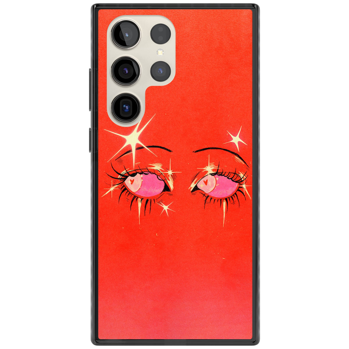 Pink Ethereal Eyes Samsung S22 Ultra / Samsung S23 Ultra / Samsung S24 Ultra Impact Black Phone Case front