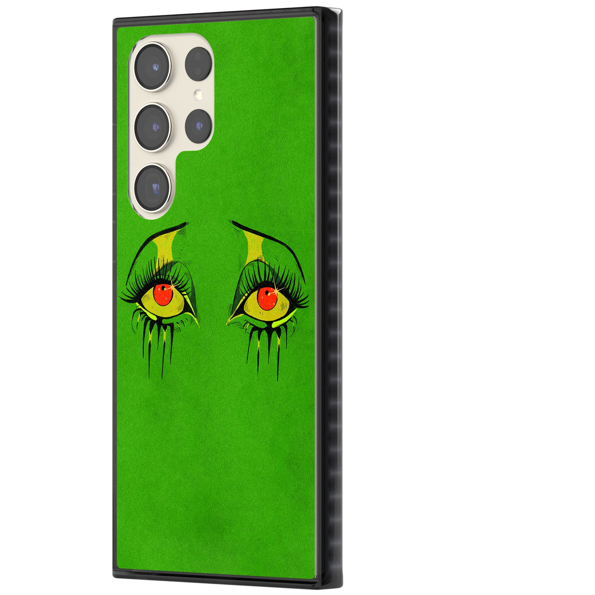 Green Enchanted Eyes Samsung S22 Ultra / Samsung S23 Ultra / Samsung S24 Ultra Impact Black Phone Case side