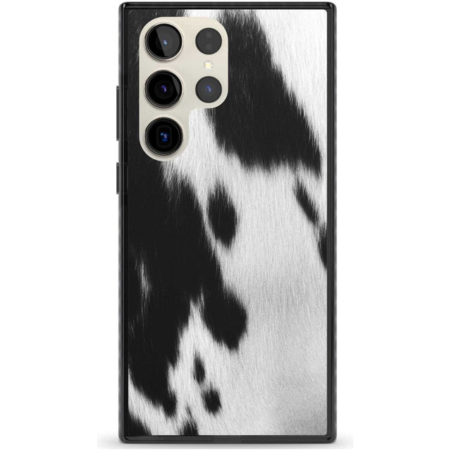 Designer Fashion Cowhide Phone Case Samsung S22 Ultra / Black Impact Case,Samsung S23 Ultra / Black Impact Case Blanc Space