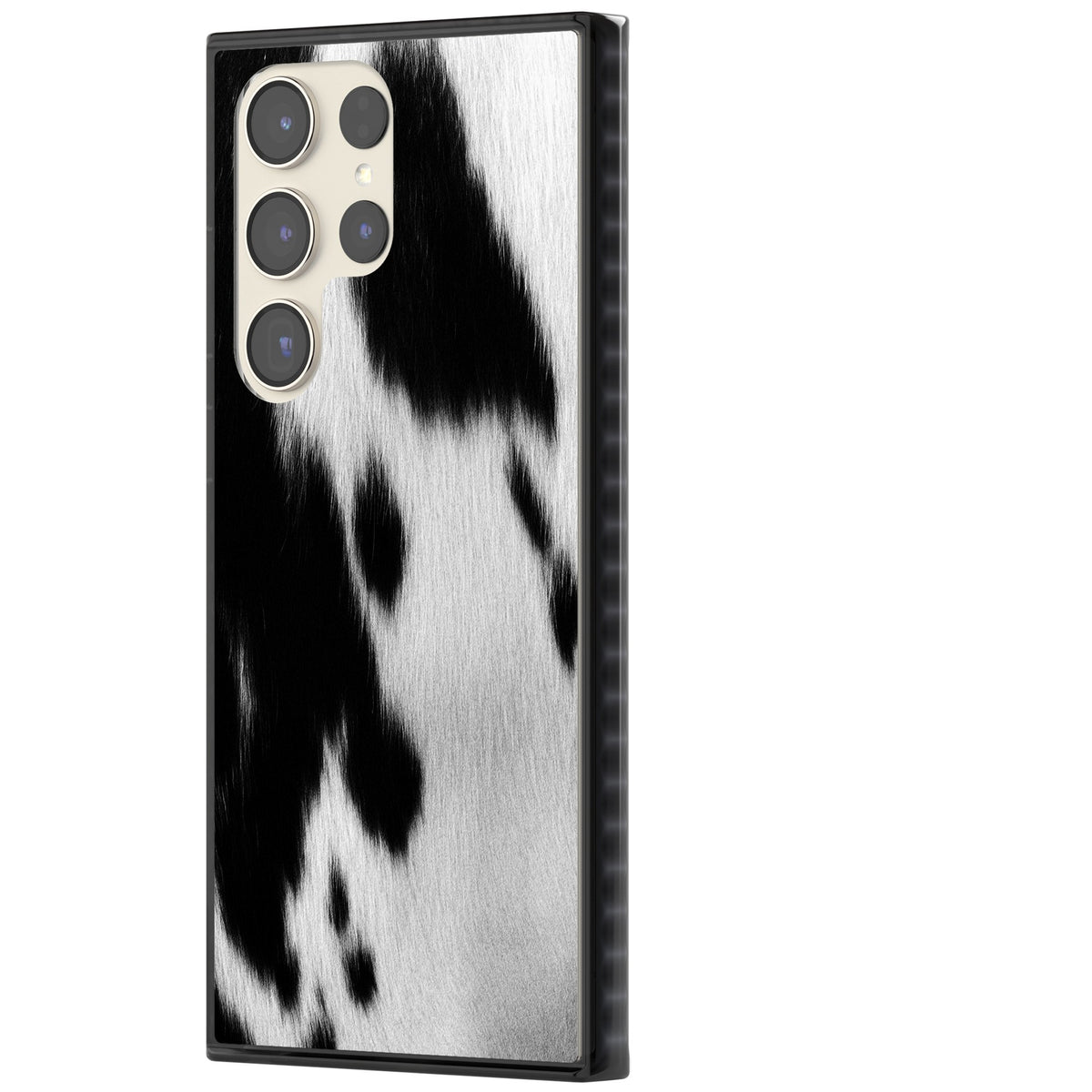 Cowhide Samsung S22 Ultra / Samsung S23 Ultra / Samsung S24 Ultra Impact Black Phone Case side