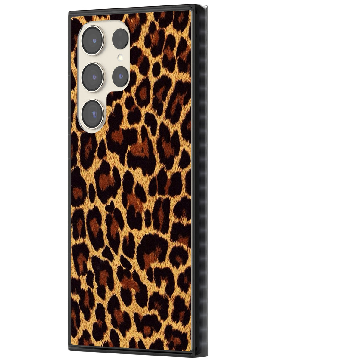 Classic Leopard Samsung S22 Ultra / Samsung S23 Ultra / Samsung S24 Ultra Impact Black Phone Case side