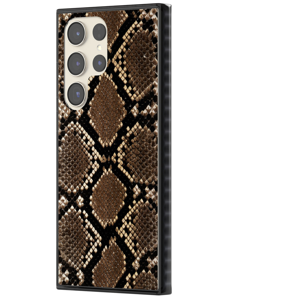 Snakeskin Samsung S22 Ultra / Samsung S23 Ultra / Samsung S24 Ultra Impact Black Phone Case side
