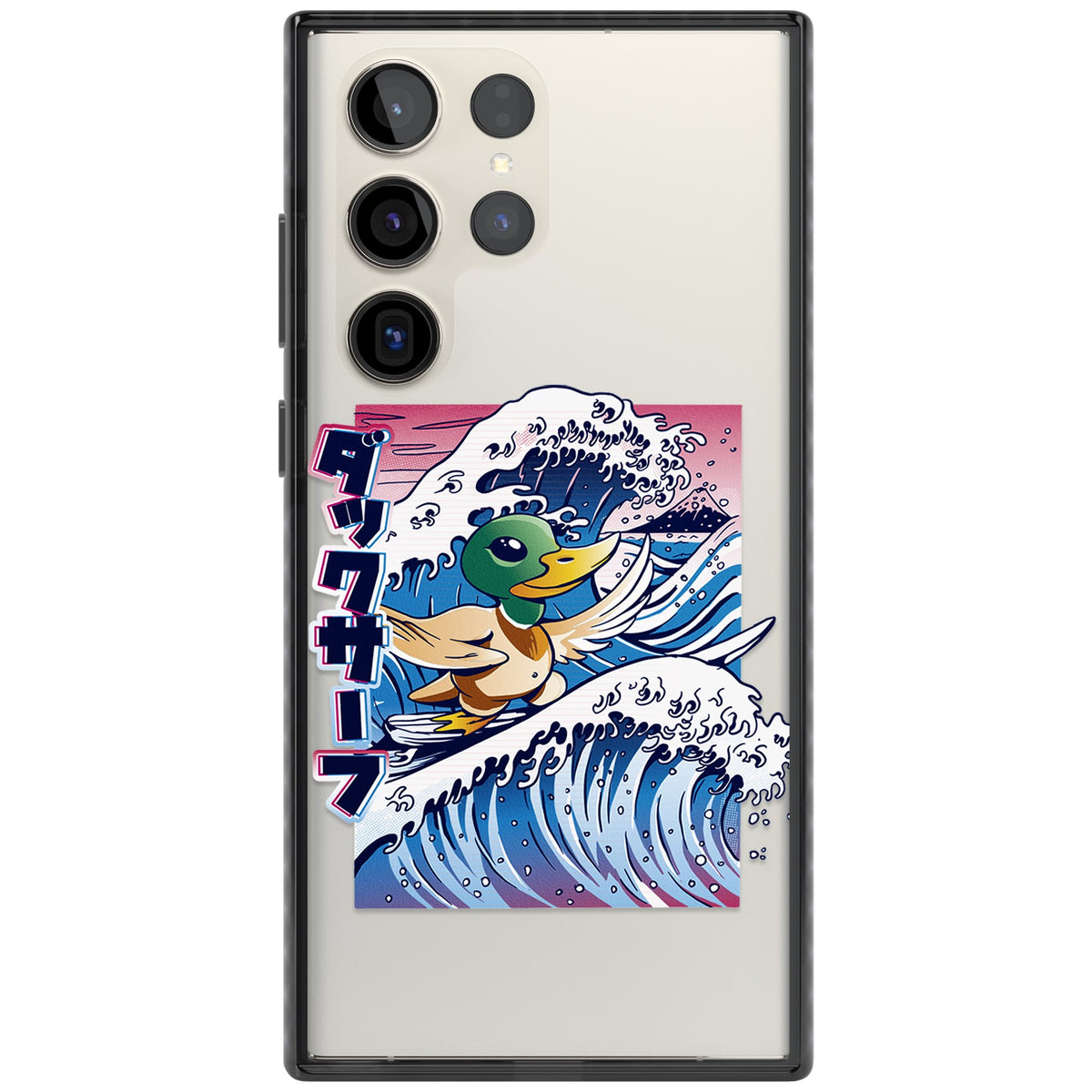Duck Surf Samsung S22 Ultra / Samsung S23 Ultra / Samsung S24 Ultra Impact Black Phone Case front