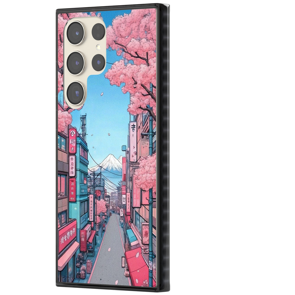 Sakura Lane Samsung S22 Ultra / Samsung S23 Ultra / Samsung S24 Ultra Impact Black Phone Case side