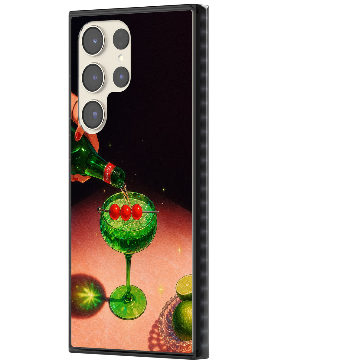Absinthe Hour Samsung S22 Ultra / Samsung S23 Ultra / Samsung S24 Ultra Impact Black Phone Case side
