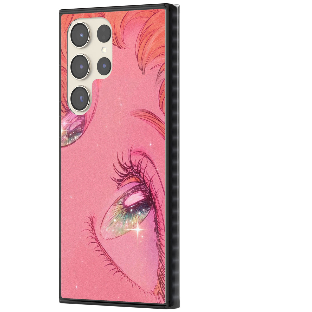 Pink Ethereal Gaze Samsung S22 Ultra / Samsung S23 Ultra / Samsung S24 Ultra Impact Black Phone Case side